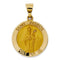 14k Yellow Gold Round Hollow St. Patrick Medal (18MM)