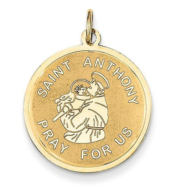 14k Yellow Gold St. Anthony Medal Charm (27X20 MM)