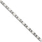 Men's Brushed and Polished Stainless Steel 7mm Link Bracelet, 8.5 Inches