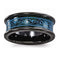 Rain Collection Black Ti Anodized Teal 8mm Concave Band