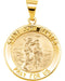 14k Yellow Gold Round Hollow John the Baptist Medal (15 MM)