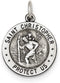 Sterling Silver St. Christopher US Air Force Medal (25x20MM)