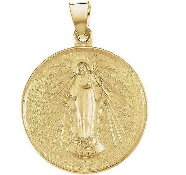 18k Yellow Gold Miraculous Medal (13 MM)