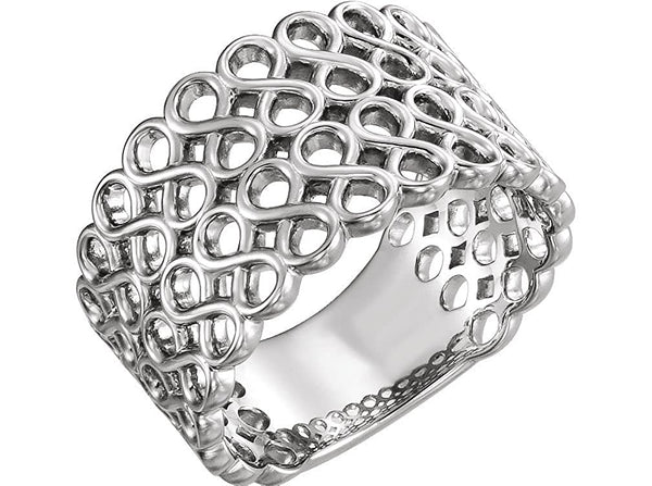 Infinity-Inspired Ring, 14k White Gold