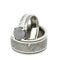 Black Diamond, Gibeon Meteorite, 14k White Gold Band and Gibeon Meteorite Titanium Band, His and Hers Wedding Set