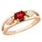 Oval Created Ruby Ring, 10k Yellow Gold, 12k Green and Rose Gold Black Hills Gold Motif