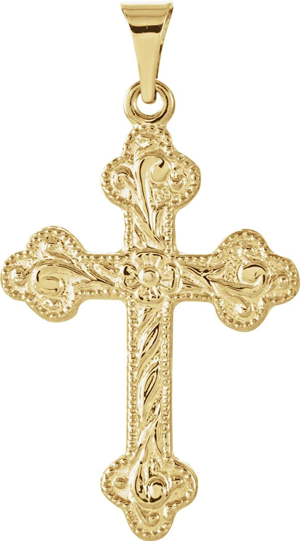 Botonee Cross 14k Yellow Gold Pendant (23.50X17MM)