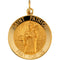 14k Yellow Gold Round St. Patrick Medal (15 MM)