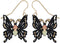 Black Butterfly Earrings, 12k Rose and Green Gold Black Hills Gold Motif