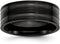 Brushed Titanium Black IP 8mm Grooved Comfort-Fit Comfort-Fit Band, Size 8