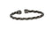 Men's Thorn Collection Gray Titanium Cable with Cast Cuff Bangle Bracelet, 7"