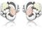 Little Foliage Earrings, Sterling Silver, 12k Green and Rose Gold Black Hills Gold Motif