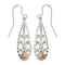 Black Hills Gold Teardrop Dangle Earrings, Sterling Silver, 12k Green and Rose Gold