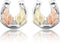 Petite Horseshoe Earrings, Sterling Silver, 12k Green and Rose Gold Black Hills Gold Motif