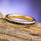Ave 369 Women's 14k Yellow Gold, Black Stardust with Gold Flakes Inlay 2.5mm Comfort-Fit Wedding Band