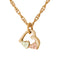Ave 369 Dainty Heart Pendant Necklace, 10k Yellow Gold, 12k Green and Rose Gold Black Hills Gold Motif, 18"