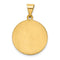 Ave 369 14k Yellow Gold And Satin St. Christopher Medal Charm Pendant (21X19 MM)