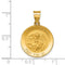 Ave 369 14k Yellow Gold and St. Michael Medal Charm Pendant (21X18 MM)