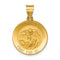 Ave 369 14k Yellow Gold and St. Michael Medal Charm Pendant (21X18 MM)