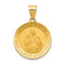 Ave 369 14k Yellow Gold Hollow Spanish St. Anne Medal Pendant (19X19MM)