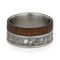 Ave 369 Koa Wood and Your Pet Ashes 11mm Comfort-Fit Matte Titanium Memorial Ring