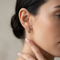 Antiqued Hoop Earrings, 10k Yellow Gold, 12k Green and Rose Gold Black Hills Gold Motif