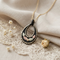 Black Cut-Out Dangle Pendant Necklace, 10k Yellow Gold, 12k Green Gold, 12k Rose Gold Black Hills Gold, 18''
