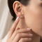 Beveled Edge Cross Earrings, 10k Yellow Gold, 12k Green and Rose Gold Black Hills Gold Motif