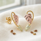 Graduated Leaf Earrings, 10k Yellow Gold, 12k Green and Rose Gold Black Hills Gold Motif