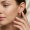 Leaf Dangle Hoop Earrings, 10k Yellow Gold, 12k Green and Rose Gold Black Hills Gold Motif