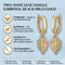 Two-Tone Leaf Dangle Earrings, 10k Yellow Gold, 12k Green and Rose Gold Black Hills Gold Motif