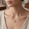 Ave 369 Double Heart Pendant Necklace, 10k Yellow gold, 12k Green and Rose Gold Black Hills Gold Motif, 18"