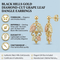 Diamond-Cut Grape Leaf Drop Earrings, 10k Yellow Gold, 12k Green and Rose Gold Black Hills Gold Motif