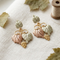 Grape Cluster Drop Earrings, 10k Yellow Gold, 12k Green and Rose Gold Black Hills Gold Motif