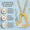 Slanting Heart Necklace, 10k Yellow Gold, 12k Green and Rose Gold Black Hills Gold Motif, 18"