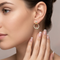 Graduated Grape Leaf Dangle Earrings, 10k Yellow Gold, 12k Green and Rose Gold Black Hills Gold Motif
