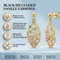 Diamond-Cut Grape Leaf Dangle Earrings, 10k Yellow Gold, 12k Green and Rose Gold Black Hills Gold Motif