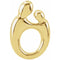 14k Yellow Gold Small Mother and Child Pendant