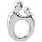14k White Gold Small Mother and Child Pendant