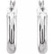 14k White Gold Tube Hoop Earrings