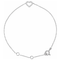 14k White Gold Diamond Open Heart Bracelet, 7" (.06 Cttw., HI Color, I1 Clarity)