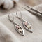 Leaf Lever Back Earrings, Sterling Silver, 12k Green and Rose Gold Black Hills Gold Motif