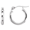 14k White Gold Tube Hoop Earrings