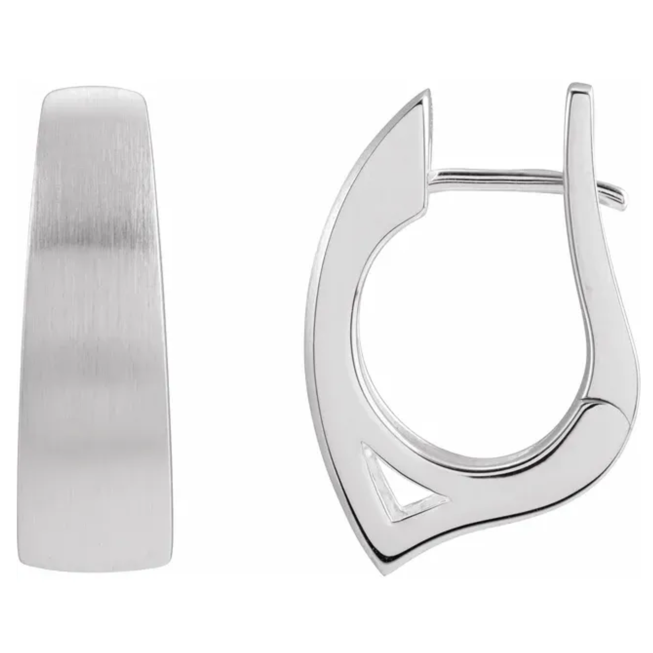 Sterling Silver Fancy Hinged Hoop Earrings