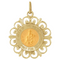 14k Yellow Gold Round Scapular Medal (18.5 MM)