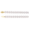 White Akoya Cultured Pearl Strand Bracelet in 14k Yellow Gold, 7" (6-6.5 MM)