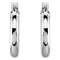 14k White Gold Tube Hoop Earrings