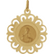 14k Yellow Gold Round Scapular Medal (18.5 MM)