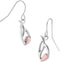 Frosty Leaves and Shepherd Hook Earrings, Sterling Silver, 12k Green and Rose Gold Black Hills Gold Motif