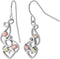 Fluery Accent Earrings, Sterling Silver, 12k Green and Rose Gold Black Hills Gold Motif